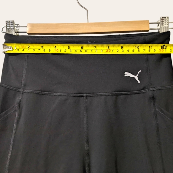 Puma Black Yoga Leggings Running Activewear Full Length Small with Pockets - Picture 6 of 8